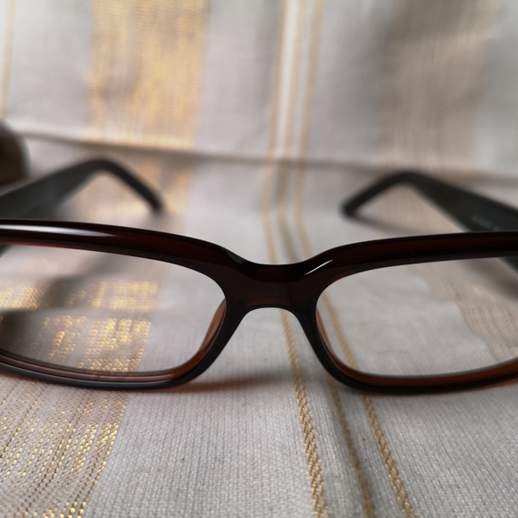 GUCCI 1572 Rectangular Brown Eyeglasses Frames Classic - Picture 4 of 11